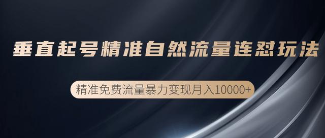 抖音垂直起号精准自然流量连怼玩法，实现精准免费流量变现操作【视频课程】