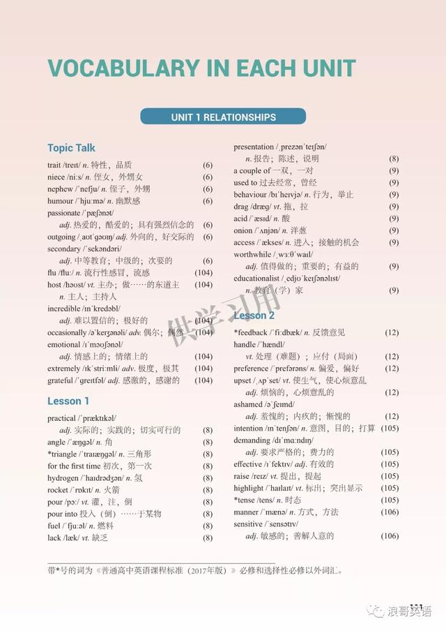 新北师版—高中英语选择性必修一上册电子课本单词表下载(三)