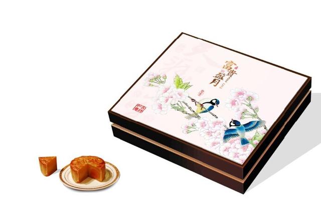 中国风轻奢风格的月饼礼盒包装设计，简单大气吸引眼球(图1)