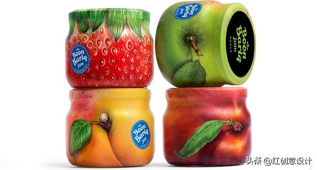 与众不同的全水果果皮样式果酱包装设计(图1)