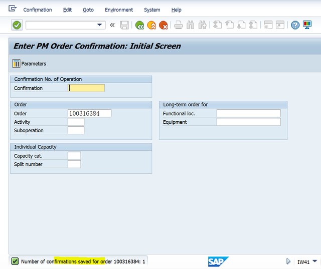 SAP PM 入門系列15 - IW41 維護訂單確認