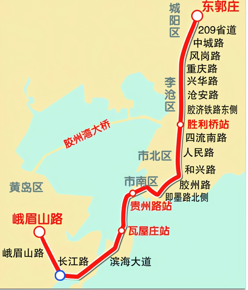 青岛地铁1号线线路图图片