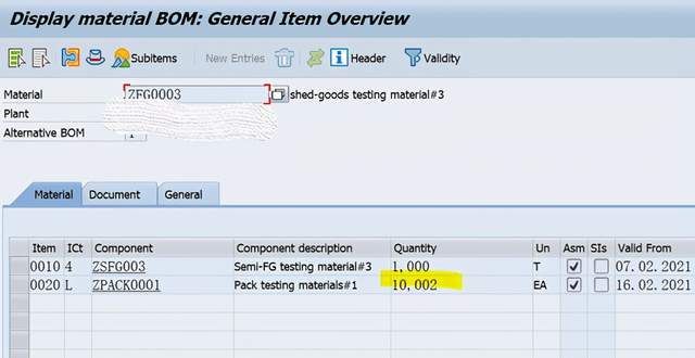 SAP PP使用ECR去修改BOM主資料