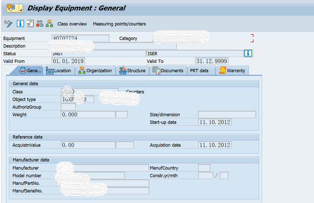 SAP PM 入門系列2 - IE03顯示裝置主資料