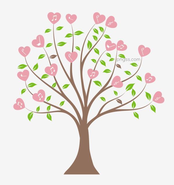 爱心音符树木矢量手绘可爱装饰素材png搜索网 精选免抠素材 透明png图片分享下载 Pngss Com