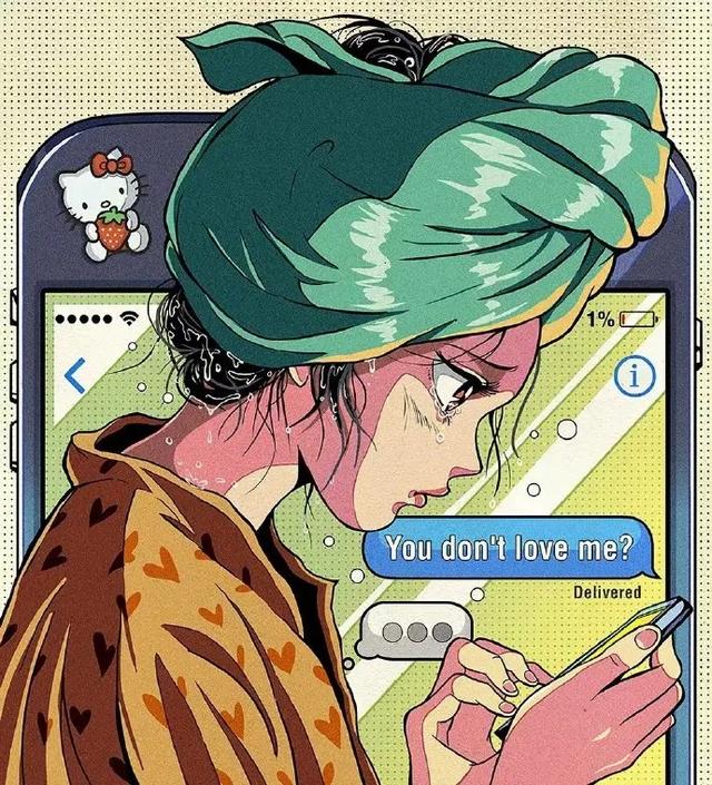 韩国插画师amusement01年代感的人物插画