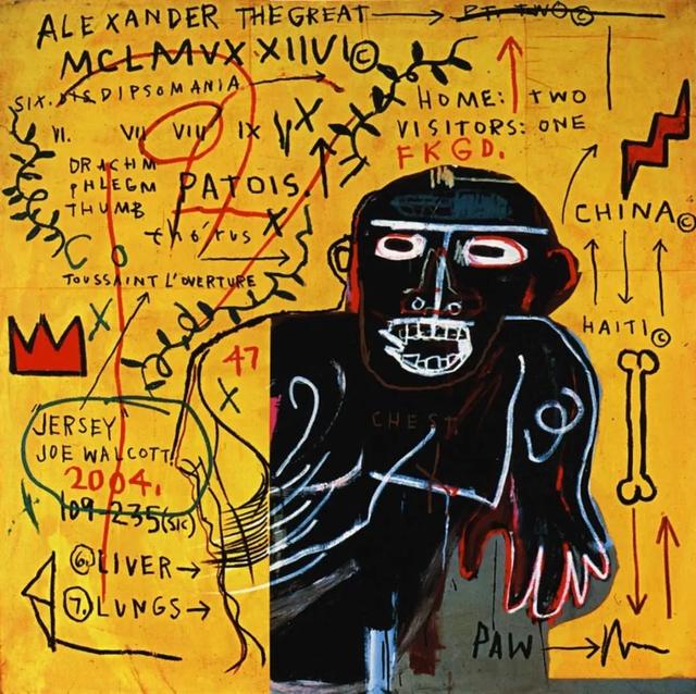 拍卖均价上千万美刀的basquiat,到底画了些什么?