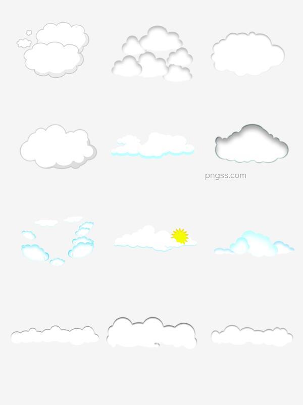 卡通白云png素材png搜索网 精选免抠素材 透明png图片分享下载 Pngss Com