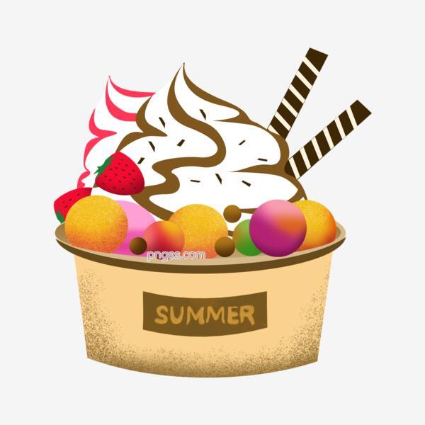 夏日清新水果巧克力冰激凌卡通素材png搜索网 精选免抠素材 透明png图片分享下载 Pngss Com