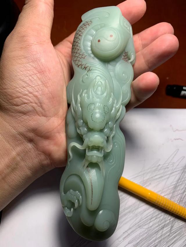 共同打造的平台_玉雕资讯_【凡刻】陈忠明作品《龙定乾坤》制作流程