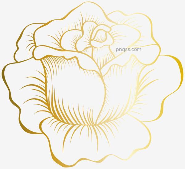 玫瑰金色花朵png搜索网 精选免抠素材 透明png图片分享下载 Pngss Com