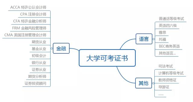大学可考的证书