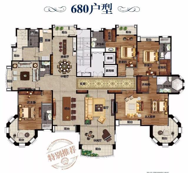 见过680平的大平层吗极致奢华看完你还会选择别墅吗