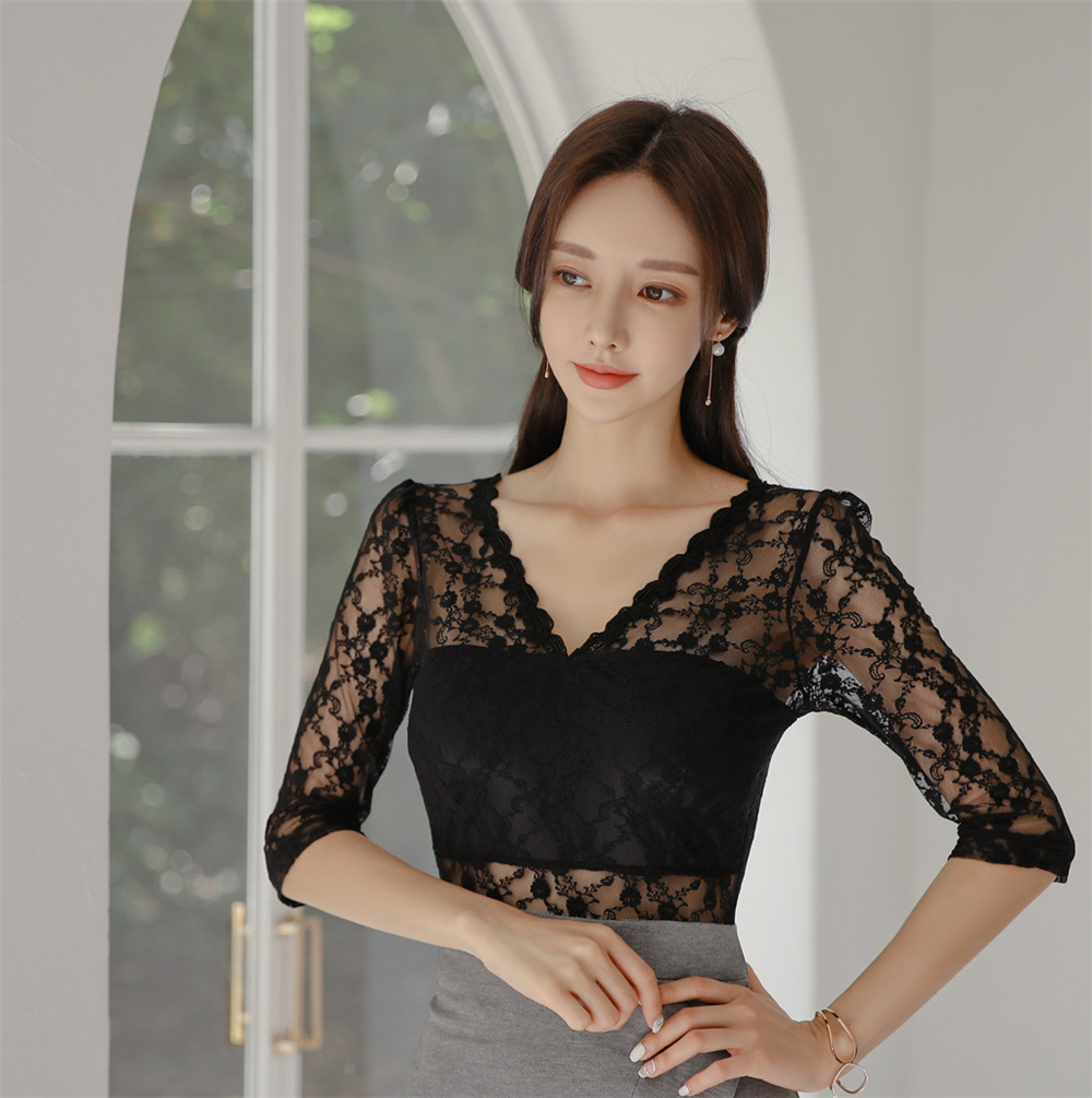 孙允珠丨自然和谐黑白错色深秋半袖裙