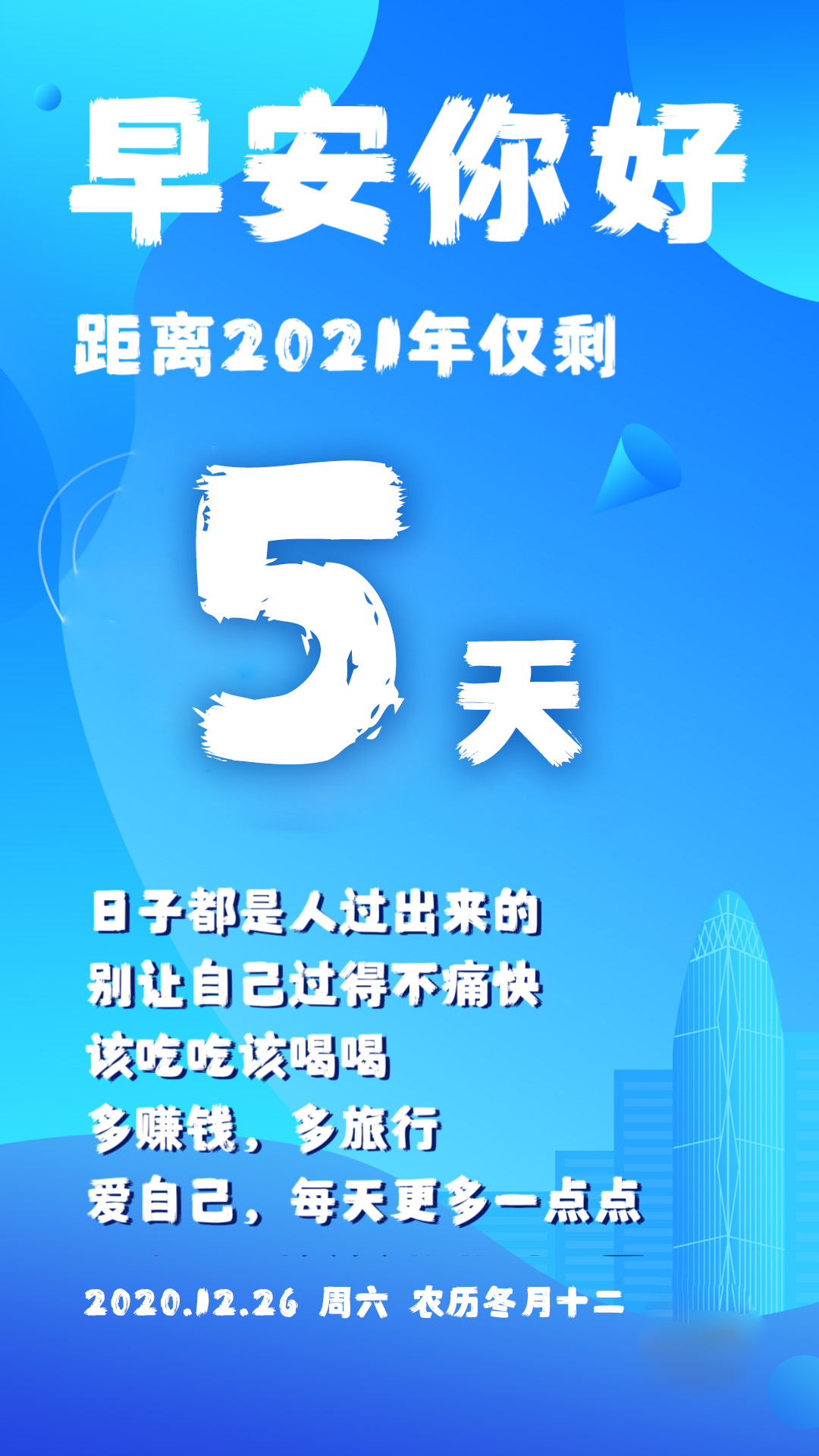 朋友圈早安句子正能量励志图片，周末早晨问候语