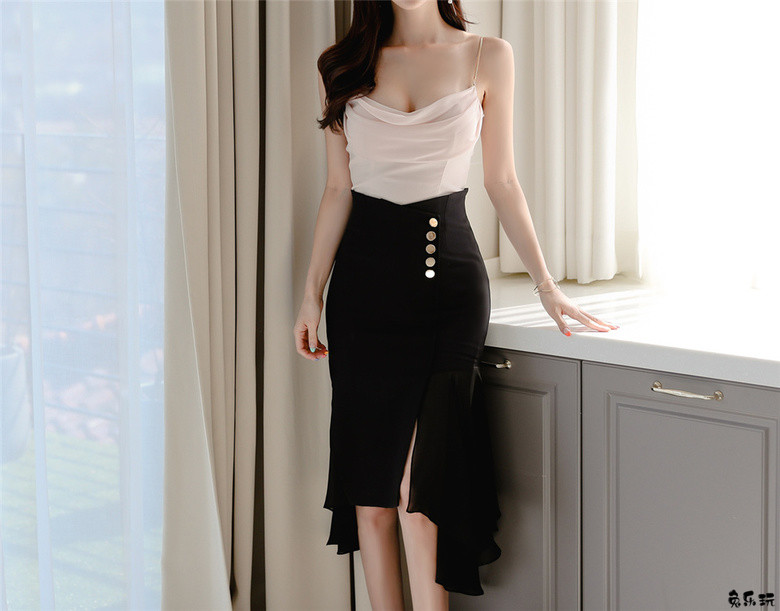 孙允珠：藤蔓绞花仲夏釉彩砂色鱼尾裙