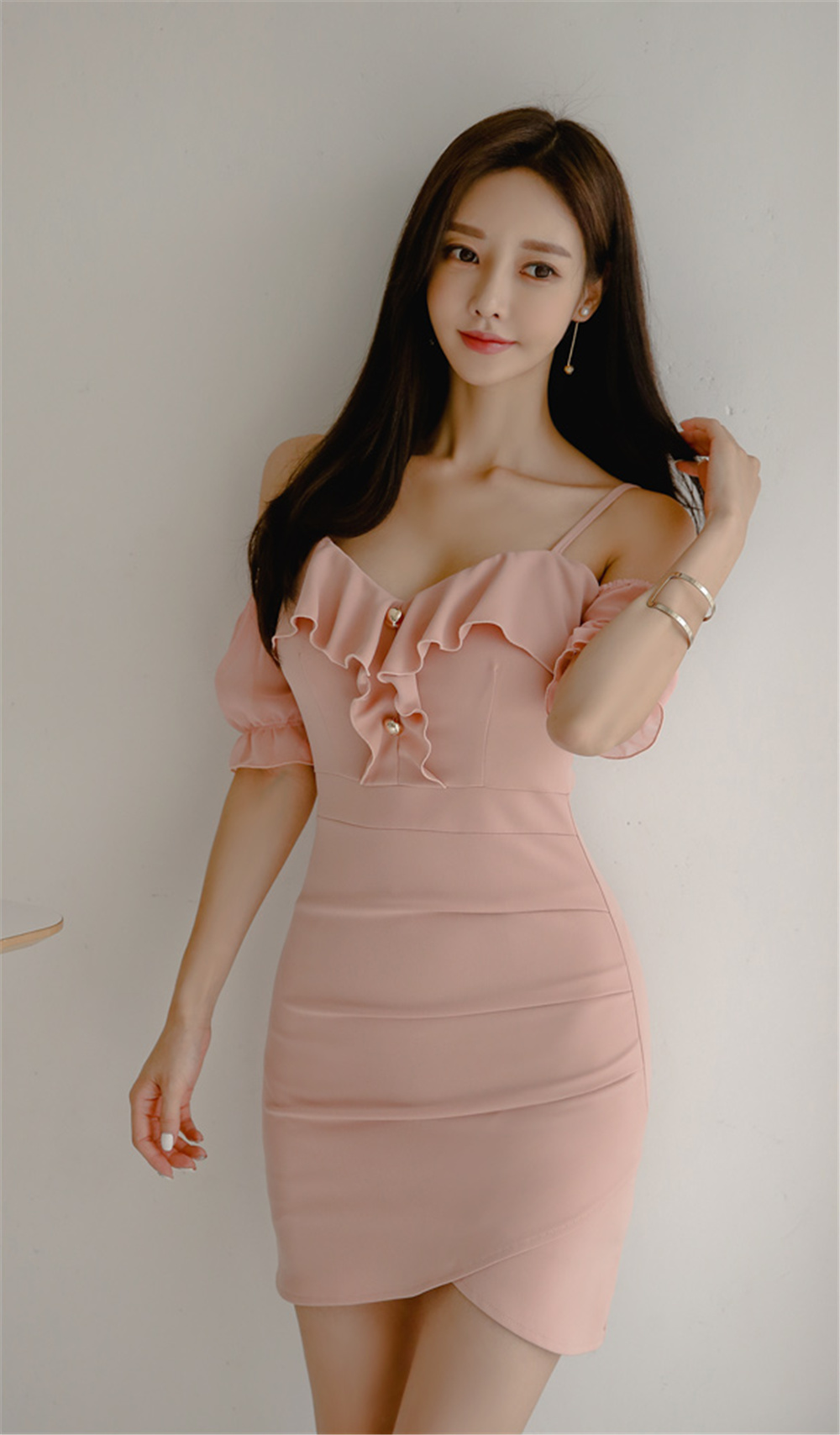 孙允珠丨秋槐野杏溪水卷波幽蝉包臀裙