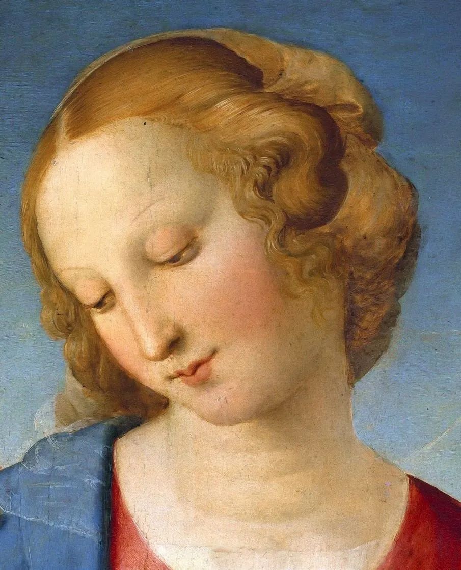 放大看拉斐尔的油画