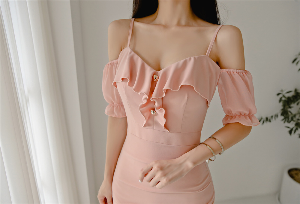 孙允珠丨秋槐野杏溪水卷波幽蝉包臀裙