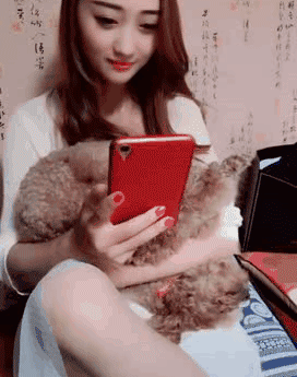 搞笑动图GIF图片：别闹，我和她闹着要呢！