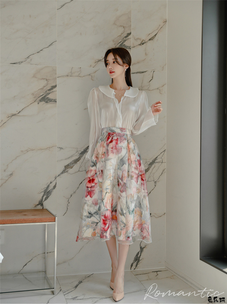 孙允珠：蜜沁娇蕊红菱雪纺婉约公主裙